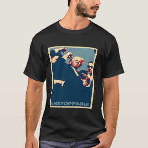 Trump 2024 Unaufhaltsames Plakatdesign T Shirt