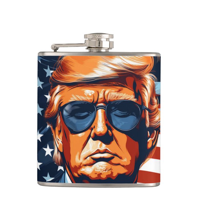 Trump 2024 - USA - Make America Great Again Flachmann (Vorderseite)