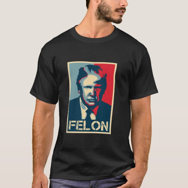 Trump 2024 Verurteilte Felon I m Voting Convicted  T-Shirt (Vorderseite)