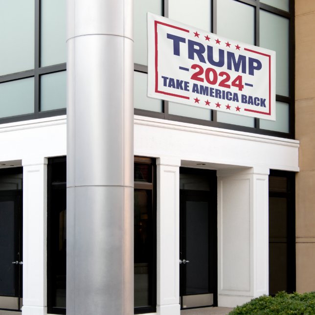 Trump 2024 Wahl Amerika Banner (Äußeres Gebäude)