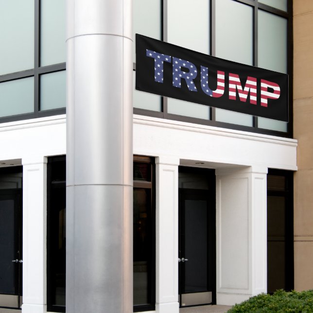 Trump 2024 Wahl Amerika Banner (Äußeres Gebäude)