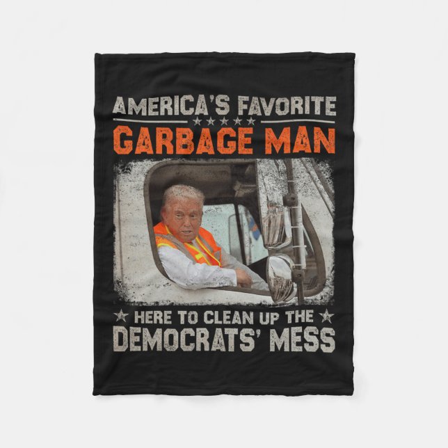 Trump 2024 Wahl Trump Garbage Man wählen Trump P Fleecedecke (Vorderseite)