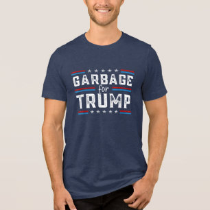 Trump 2024 Wahl Wir sind nicht Müll Wählt Trump Tri-Blend Shirt