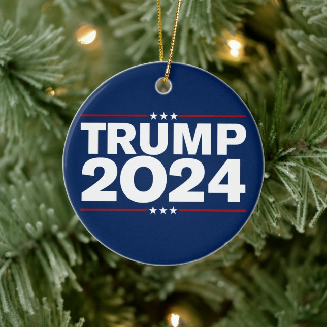 Trump 2024 Weihnachten Keramik Ornament (Baum)