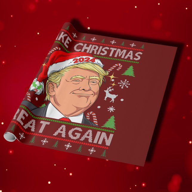 Trump 2024 Weihnachten wieder großartig machen Geschenkpapier (Von Creator hochgeladen)