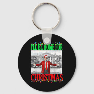 Trump 2024 werde ich für den Weihnachtslustigen Tr Schlüsselanhänger