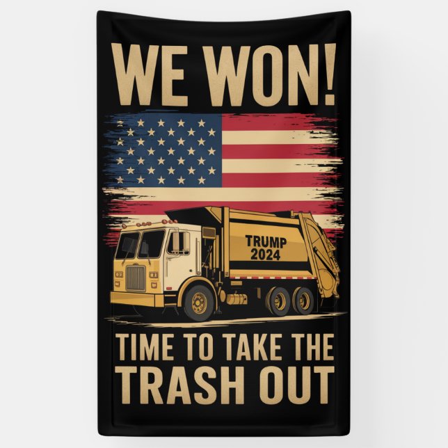 Trump 2024 Wir gewinnen den Sieg Einweihung 2025 Banner (Vertikal)
