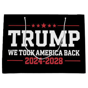 Trump 2024 Wir nahmen Amerika zurück 47 USA Große Geschenktüte