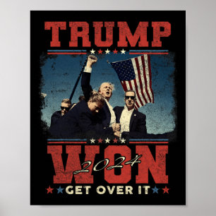 Trump 2024 wird sich von den Erwachsenen - Schwarz Poster