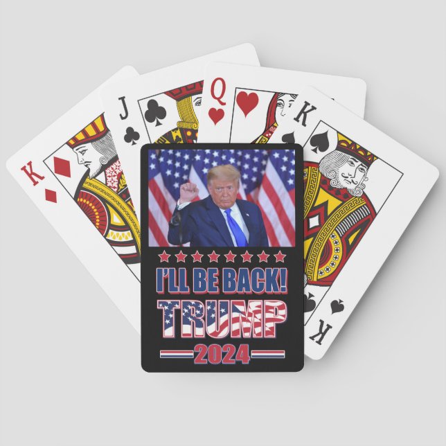 Trump 2024 wird zurück sein spielkarten (Rückseite)