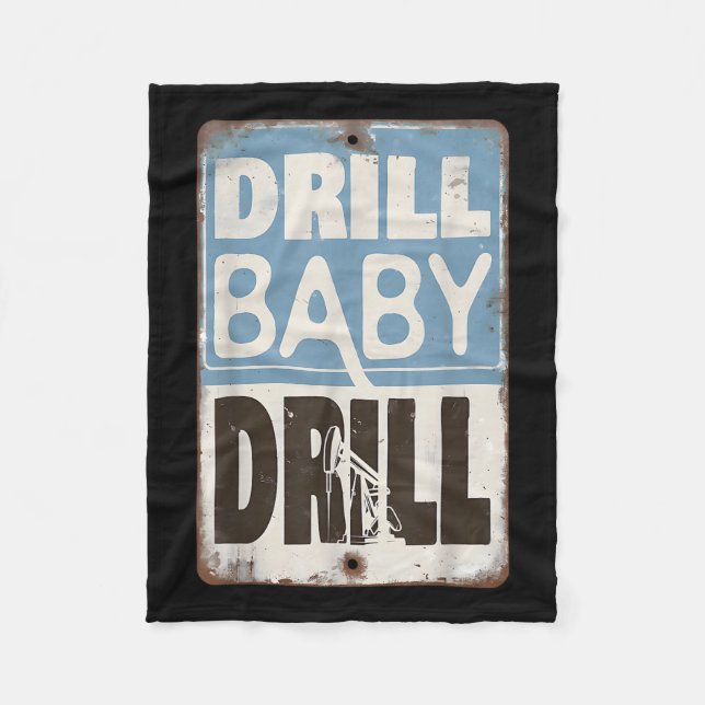 Trump 2025 Drill Baby Drill Costume _1 Fleecedecke (Vorderseite)