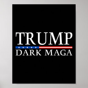 Trump 2025 Dunkler Mega-Präsident Donald Trump Poster