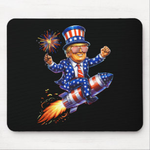 Trump 2025 Frohes 4. Juli Trump Amerikanische Flag Mousepad