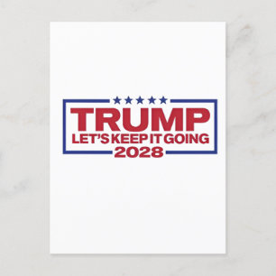 Trump 2028 Behalte es uns Ankündigungspostkarte
