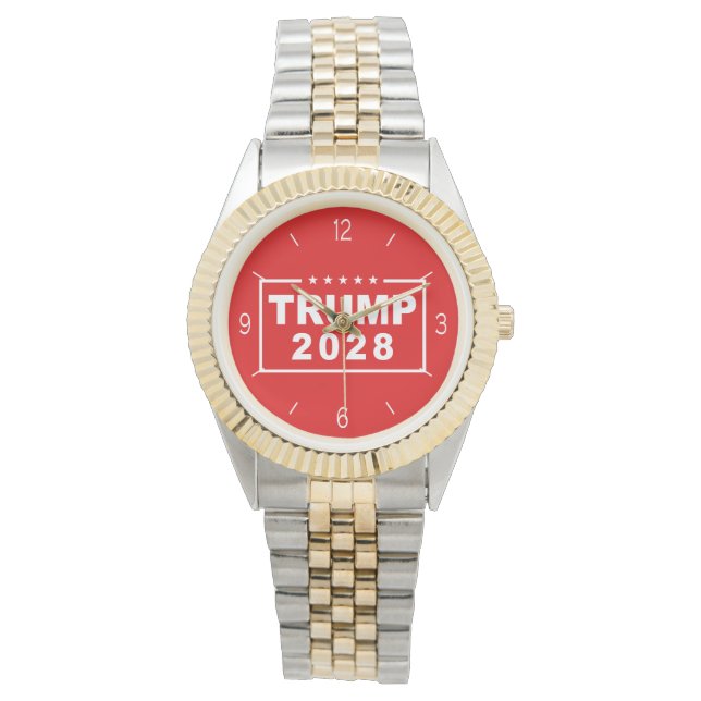 Trump 2028 Funny President Donald Trump Armbanduhr (Vorderseite)