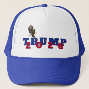 Trump 2028 mit Bald-Adler Truckerkappe