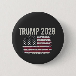 Trump 2028 Präsident der amerikanischen Flag-Wahl Button