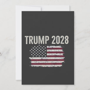 Trump 2028 Präsident der amerikanischen Flag-Wahl Einladung