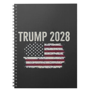 Trump 2028 Präsident der amerikanischen Flag-Wahl Notizblock