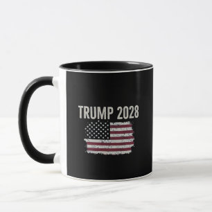 Trump 2028 Präsident der amerikanischen Flag-Wahl Tasse