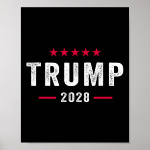 Trump 2028 Shirt Abstimmung Donald Trump 28 Poster