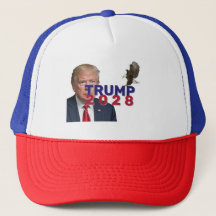 Trump 2028 Text mit Bald-Adler