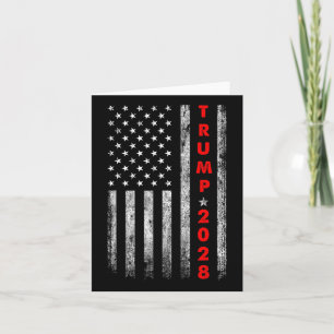Trump 2028 Vote Donald Trump America Us Flag Vinta Karte