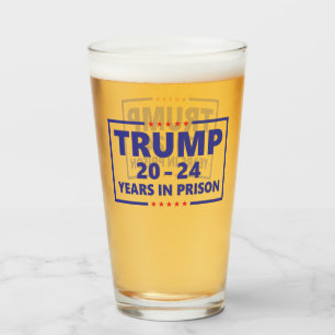 Trump 20 - 24 Jahre Gefängnis lustige Anti-Trump Glas