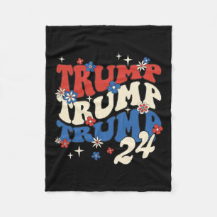 Trump 24 Groovy Retro 2024 Fleecedecke