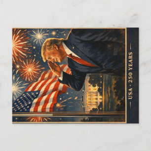 Trump 250 Jahre Exzellenz USA Stolz Postkarte