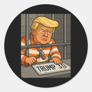 Trump 3.0 License Plate Designer Runder Aufkleber