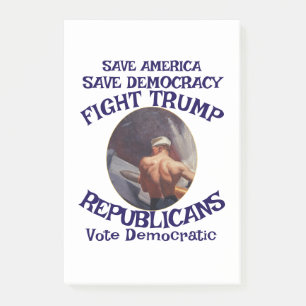 Trump 4547 Kriegsverbrecher Republikanische Partei Post-it Klebezettel