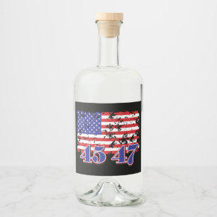Trump 45 - 47 alkoholflaschenetikett
