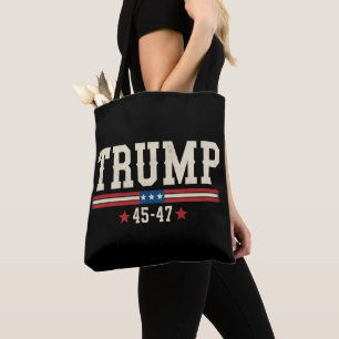 Trump 45 47 Amerikanische USA-Flagge Retro Vintage Tasche