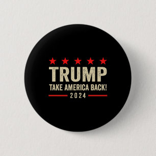 Trump 45 47 (auf der Rückseite) nehmen Amerika zur Button