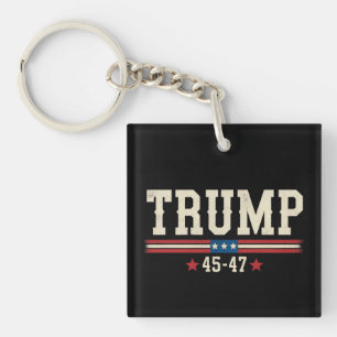 Trump 45 47 Drapeau américain USA Rétro Vintage