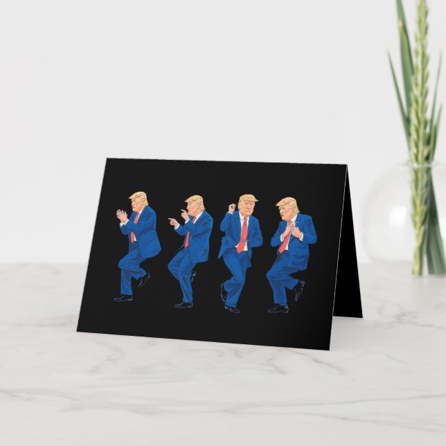 Trump 45 47 Funny Dance Dancing USA Präsident Dankeskarte (Vorderseite)