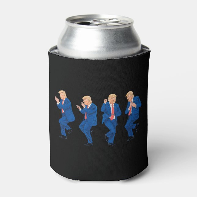 Trump 45 47 Funny Dance Dancing USA Präsident Dosenkühler (Kanne Vorderseite)