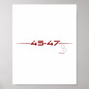Trump 45 47 Futuristisches Design für Retro Poster