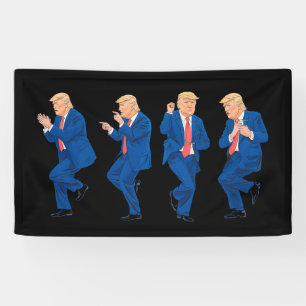 Trump 45 47 Lustiger Tanz Tanzen USA Präsident Banner