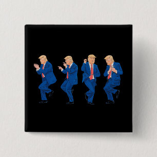 Trump 45 47 Lustiger Tanz Tanzen USA Präsident Button