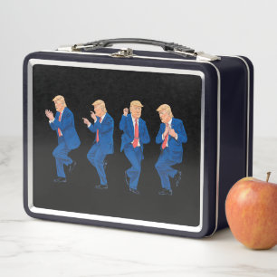 Trump 45 47 Lustiger Tanz Tanzen USA Präsident Metall Brotdose