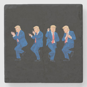 Trump 45 47 Lustiger Tanz Tanzen USA Präsident Steinuntersetzer