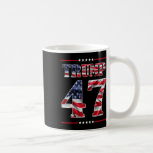 Trump 45-47 Mega US Flag 2024 Präsidentschaftswahl Kaffeetasse