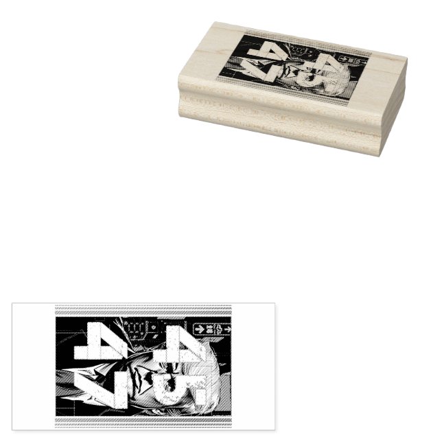 Trump 45 47 Pop Art Portrait Gummistempel (Stempel)