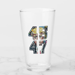 Trump 45 47 Pop Art Präsident der USA Glas