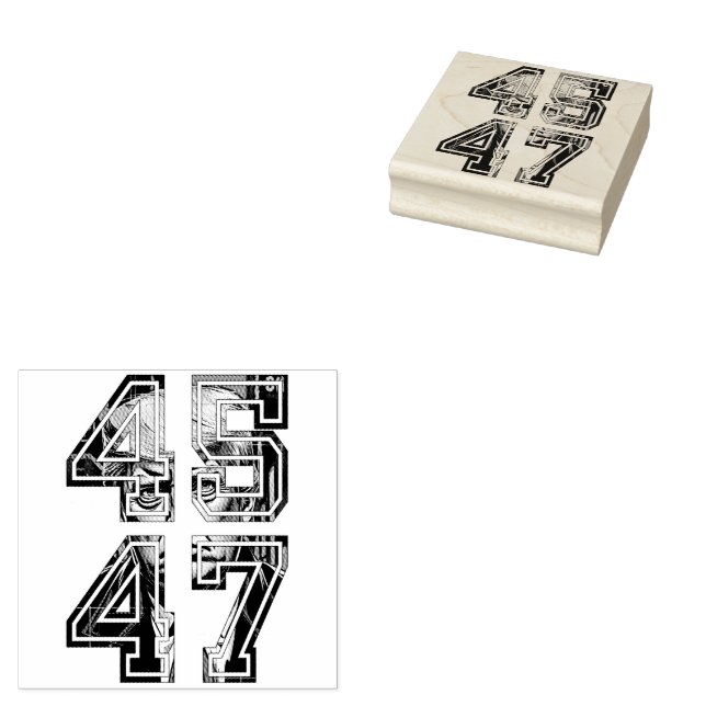 Trump 45 47 | Pop Art | Präsident der USA Gummistempel (Stempel)