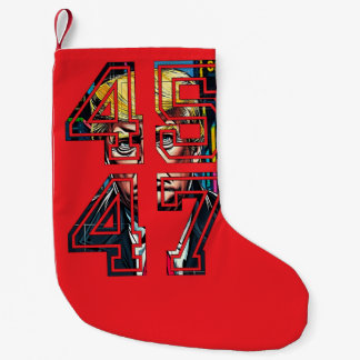 Trump 45 47 | Pop Art | Präsident der USA Kleiner Weihnachtsstrumpf