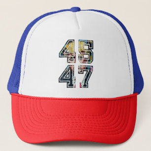 Trump 45 47 Pop Art Präsident der USA Truckerkappe