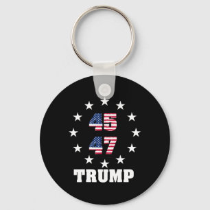 Trump 45 47 Präsident Flagge USA 2024 Gewinner 202 Schlüsselanhänger